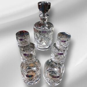 Marquis by Waterford Oblique: NEW Decanter & Six Tumbler Set, Box